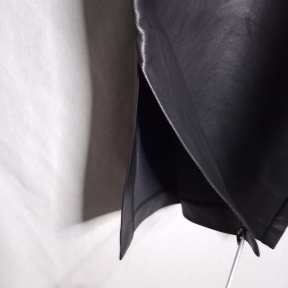 ELOQUII Women's Black Faux Leather Straight Leg with Split Hem Pants Size 22 NWT - Picture 9 of 11